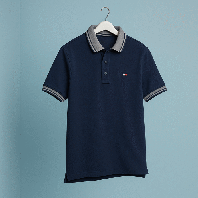 Navy Slim Fit Polo Shirt - Image 2